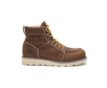 Caterpillar Work Boots South Africa Tradesman Chocolate Brown - Cat Boots For Men - UL4832190